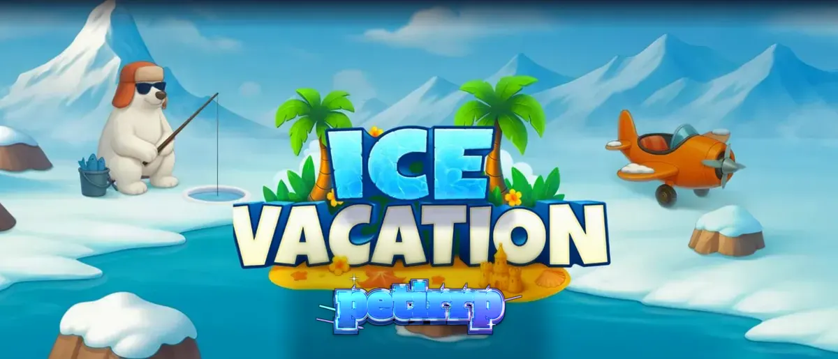Tampilan visual slot Ice Vacation dengan tema kutub dan tropis